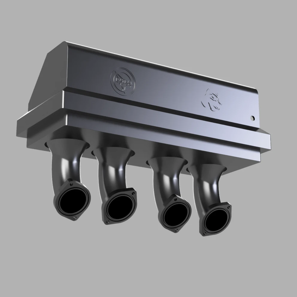 3D printed airbox with integrated venturi effect trumpets