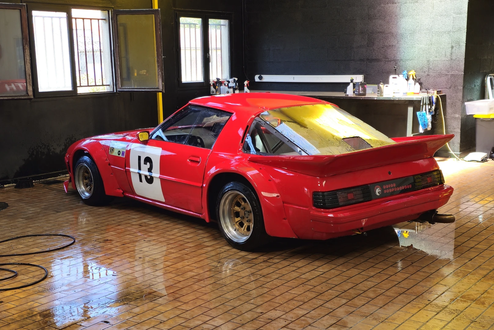 Racecar fitted with custom Shiba Performance parts